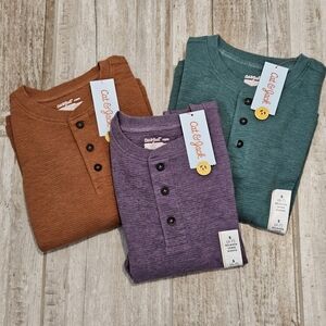 Bundle Of Boys' Relaxed Long Sleeve Shirts With Buttons